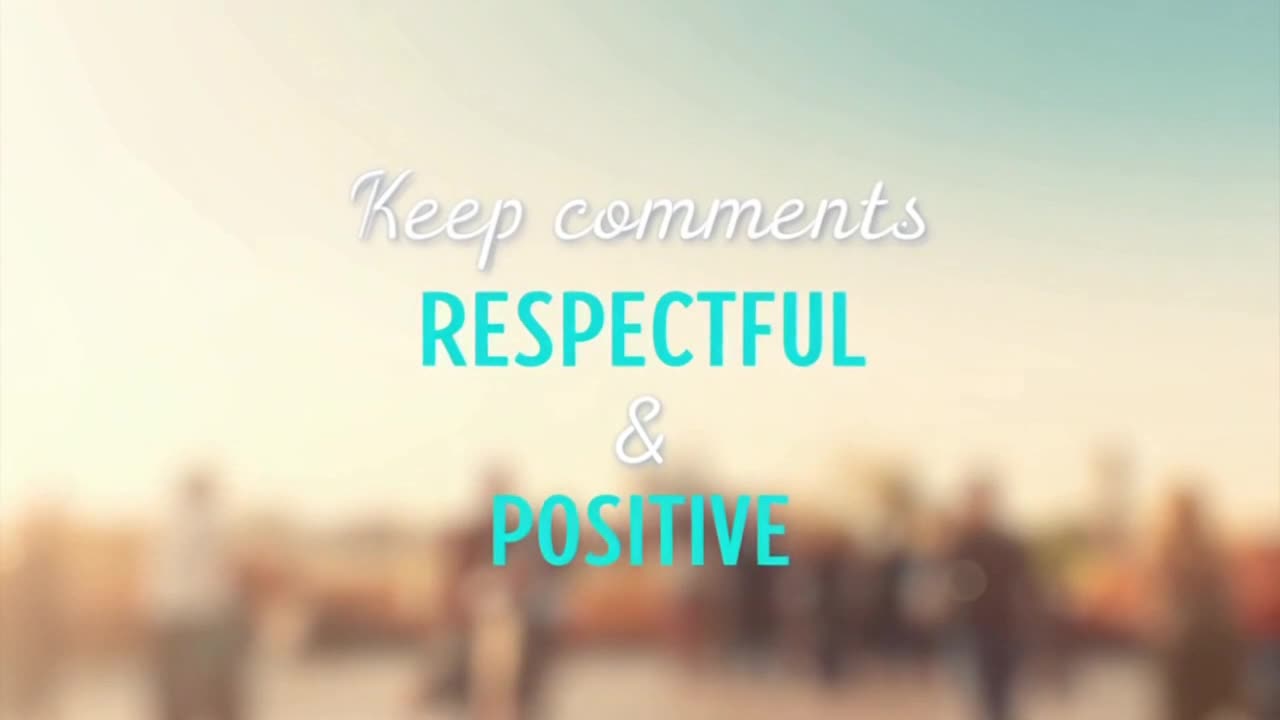 Friendly Community Reminder Encouraging Respectful Positive Conversations in Comments