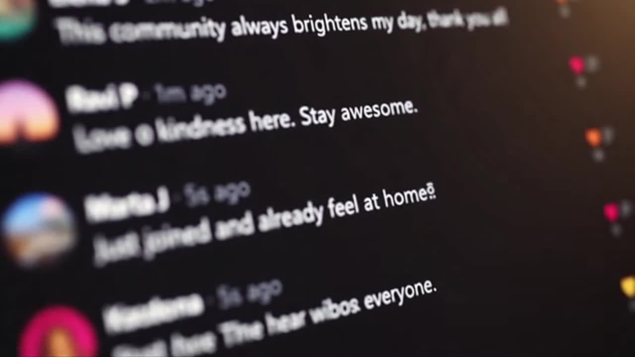 Friendly and Respectful Community Message Encouraging Positive and Supportive Conversations Online