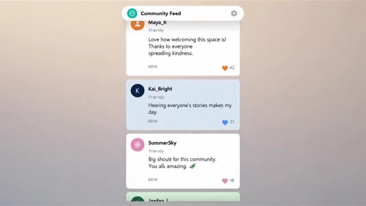 Friendly Community Reminder Encouraging Respectful and Positive Conversations Online