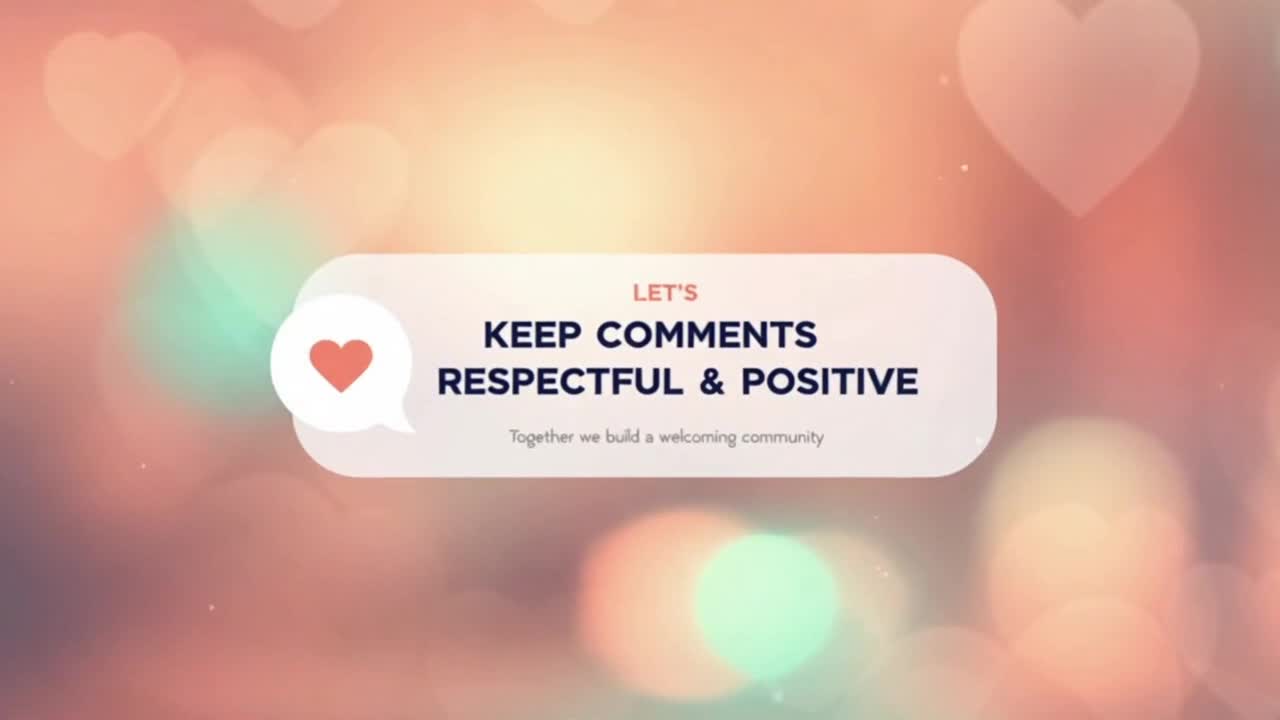 Friendly Community Reminder Encouraging Positive and Respectful Conversations Online