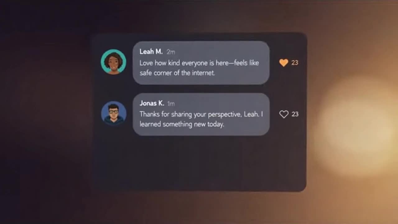 Friendly and Respectful Community Message Encouraging Positive Comments and Constructive Conversatio