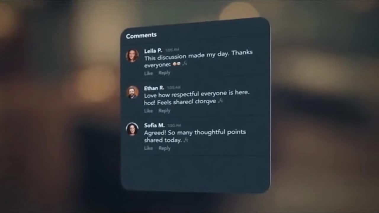 Friendly and Respectful Community Message Encouraging Positive Online Conversations