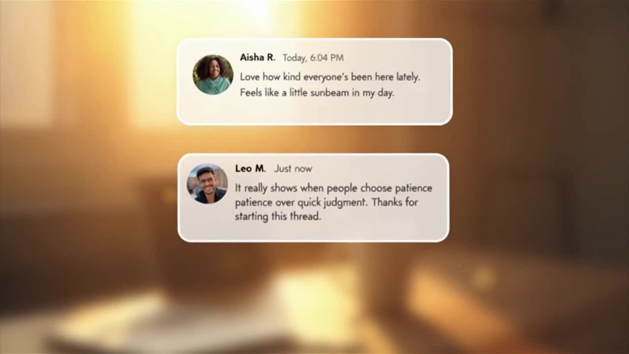 Creating a Friendly and Respectful Community Through Positive Comments and Support