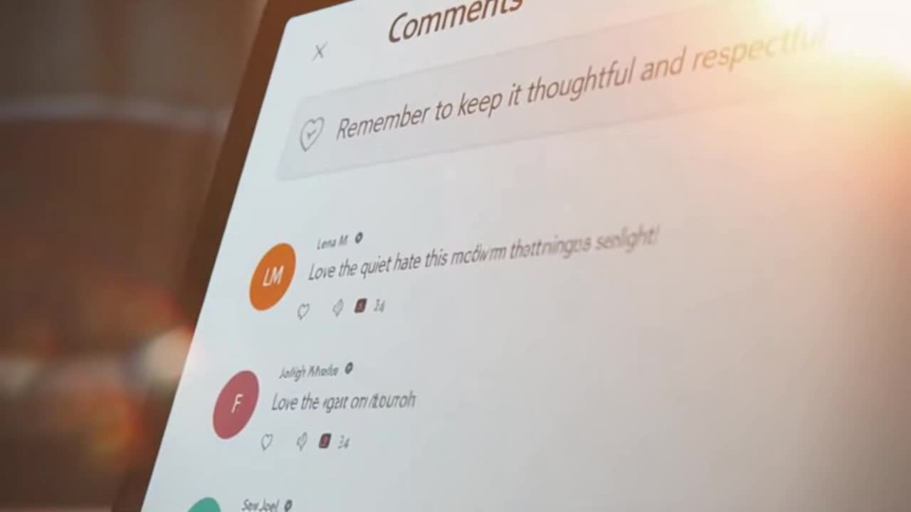 Friendly Community Reminder Encouraging Positive and Respectful Online Conversations for Everyone
