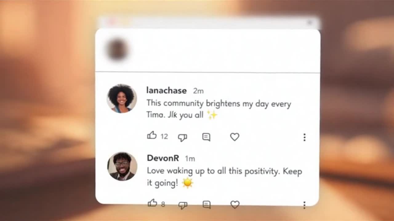 Friendly Community Reminder About Positive Comments and Respectful Online Conversations