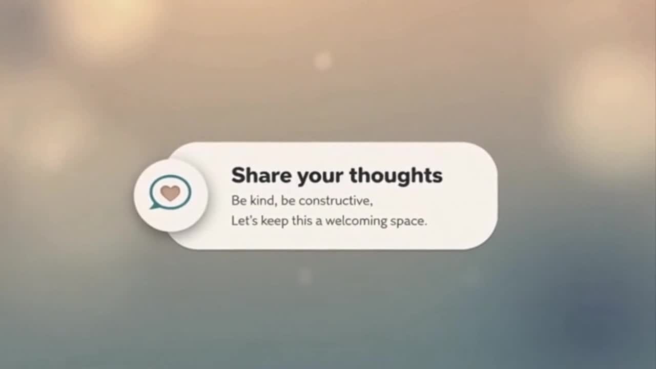 Friendly Reminder Encouraging Respectful and Positive Community Conversations Online