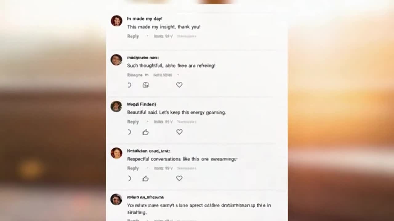 Friendly Community Reminder Encouraging Respectful and Positive Conversations Online