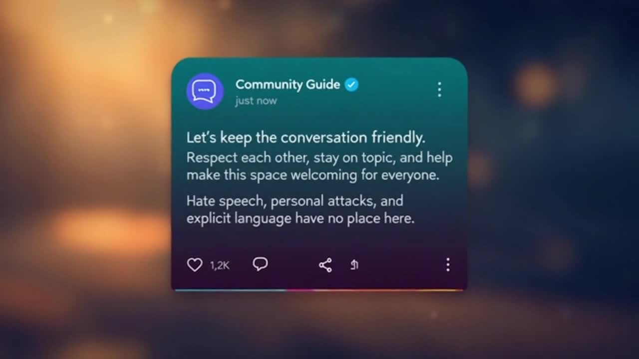 Creating a Friendly and Respectful Community Space for Positive Conversations Online