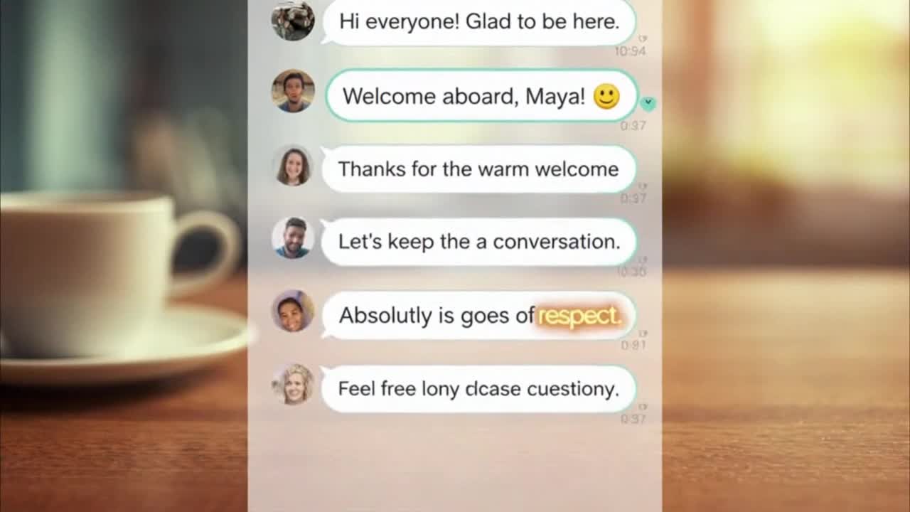 Friendly Community Reminder Encouraging Positive Respectful and Family-Friendly Conversations Online