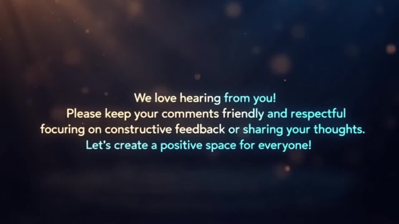 Friendly Community Reminder Encouraging Respectful and Positive Comments