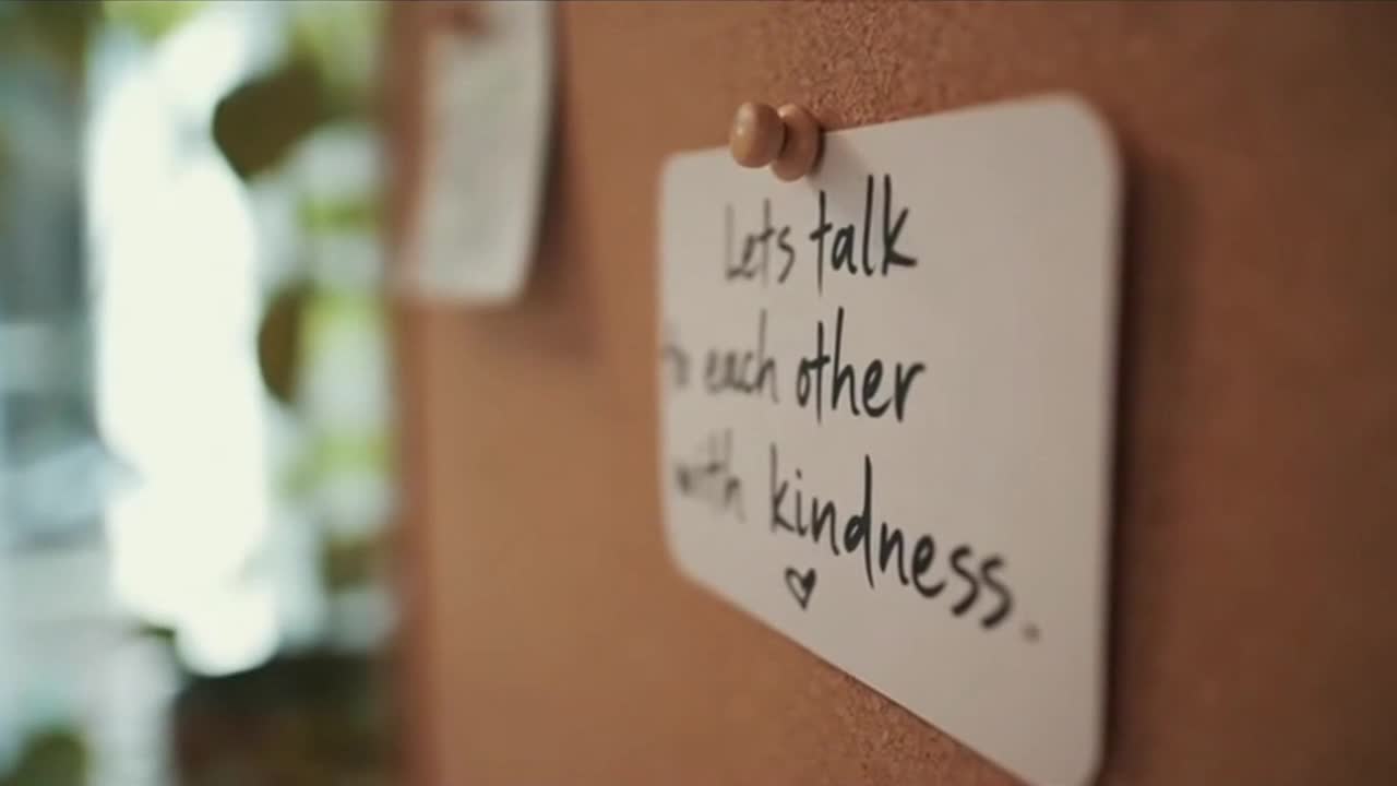 Friendly Community Reminder Encouraging Positive and Respectful Family-Friendly Conversations