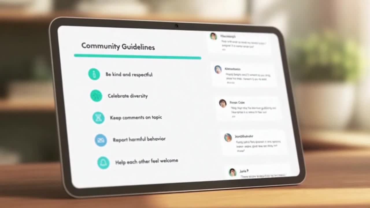 Friendly Community Guidelines Encouraging Respectful and Positive Conversations Online