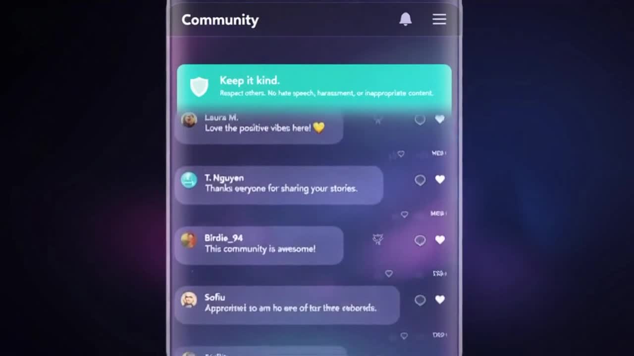 Friendly Community Reminder Promoting Respectful Positive and Family-Friendly Online Conversations