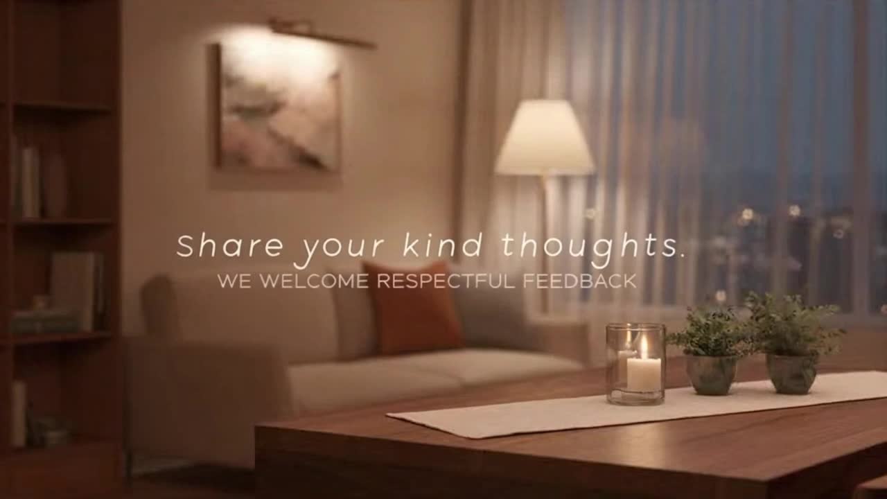 Warm and Welcoming Community Message Encouraging Positive and Respectful Conversations