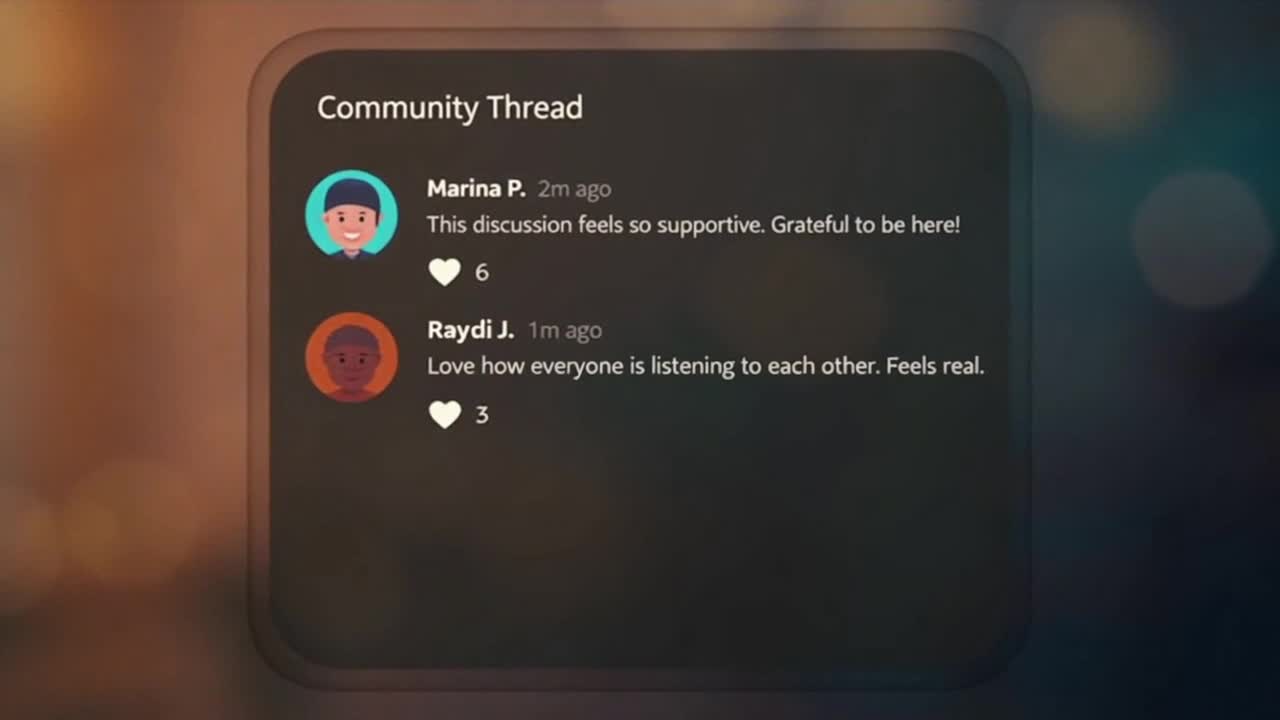 Positive Community Message Encouraging Friendly and Respectful Comments Online