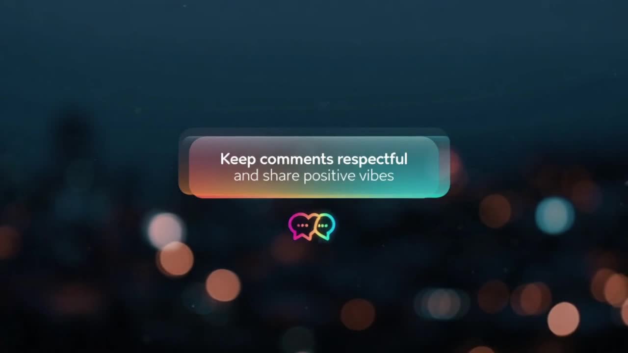 Friendly Community Reminder Encouraging Positive and Respectful Conversations Online