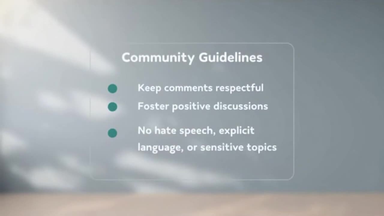 Friendly Community Reminder Encouraging Respectful and Positive Conversations Online