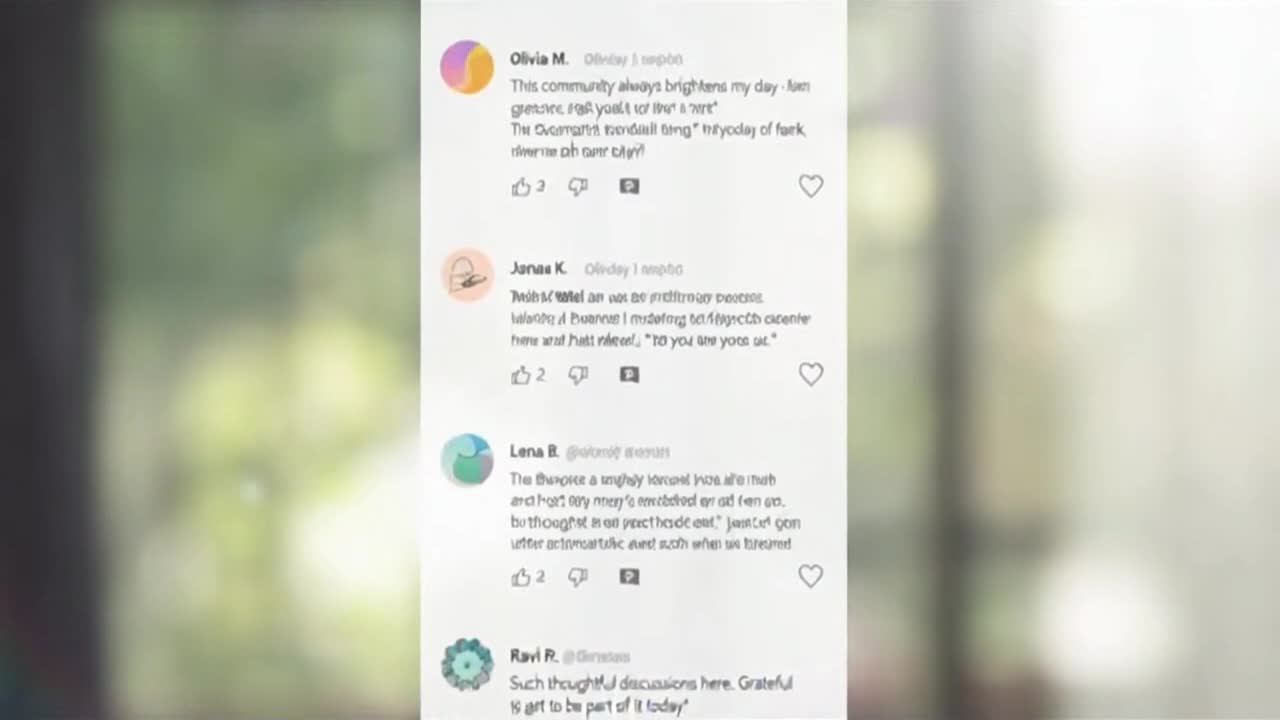 Friendly Community Reminder Encouraging Respectful and Positive Conversations Online