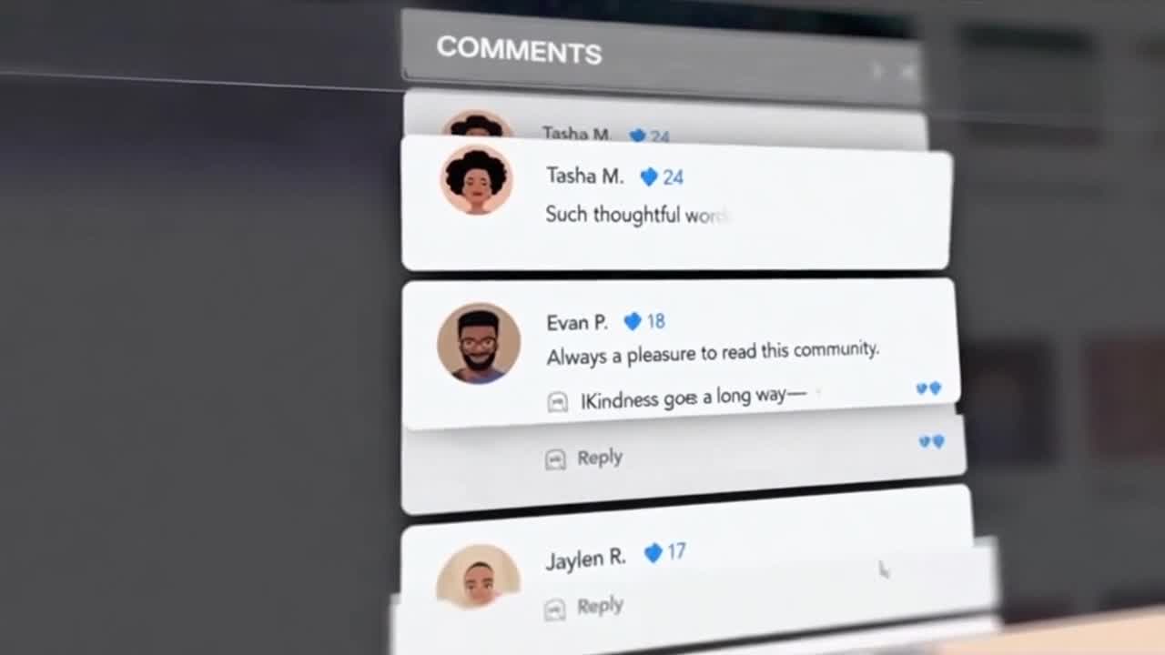 Friendly Community Reminder Encouraging Respectful and Positive Online Conversations