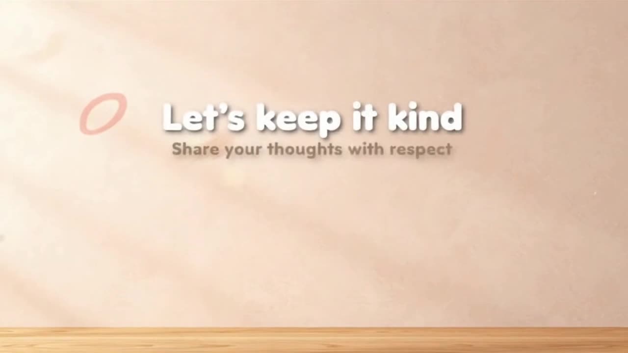 Friendly Community Reminder Encouraging Positive and Respectful Conversations Online