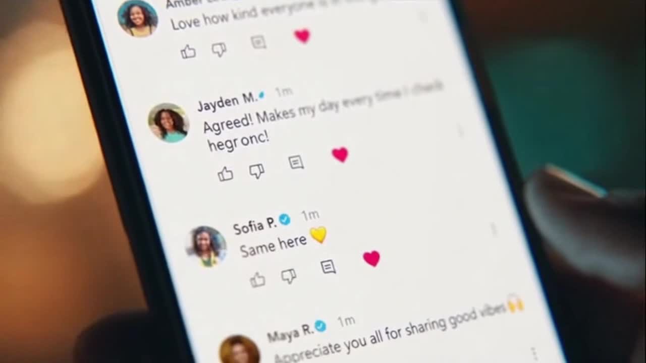 Friendly Online Conversations and Positive Community Engagement Reminder for Respectful Comments