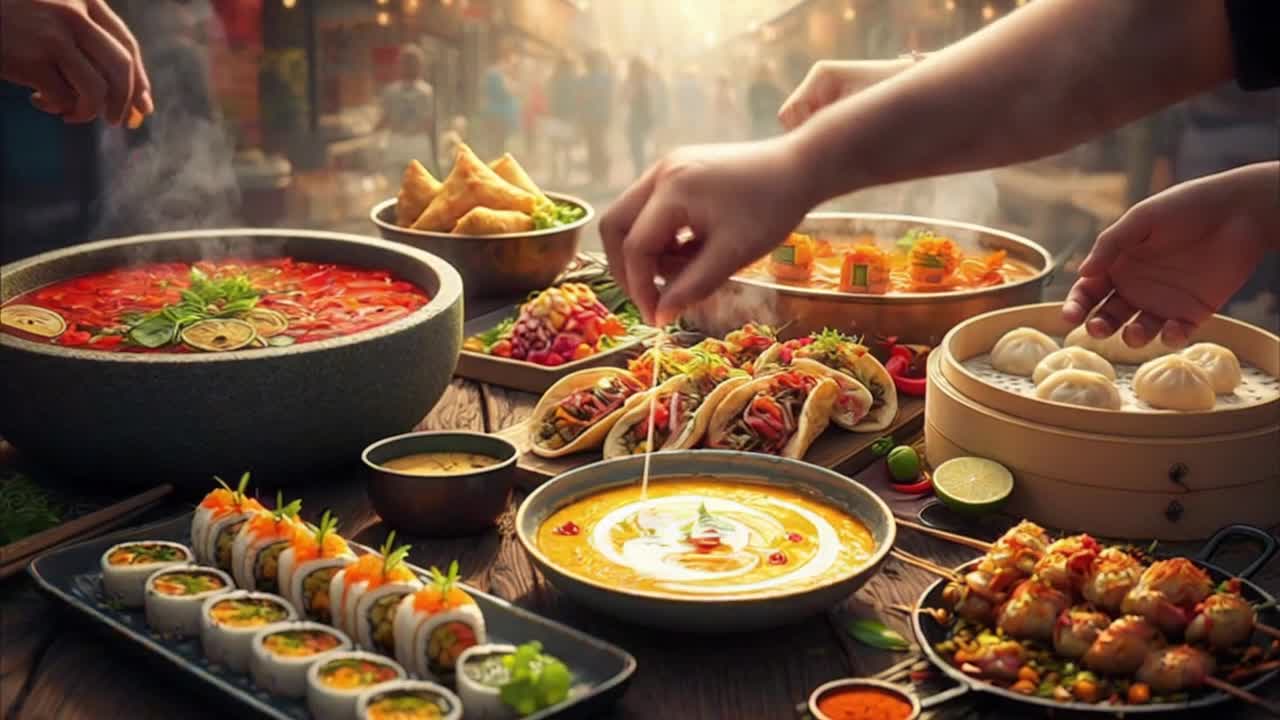 Beautiful Glimpses of World Cultures and Traditional Cuisines in One Vibrant Street Food Moment
