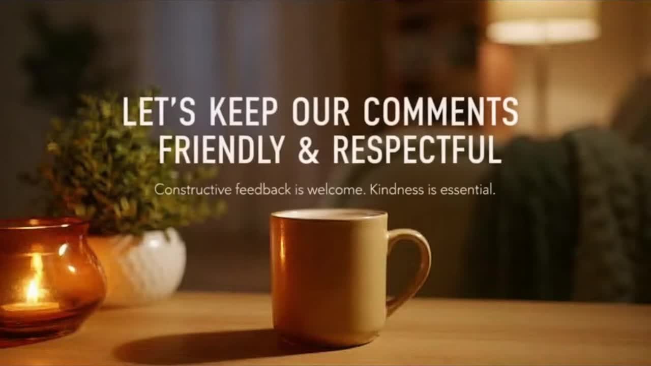 Friendly Community Reminder Encouraging Respectful Comments and Positive Conversations Online