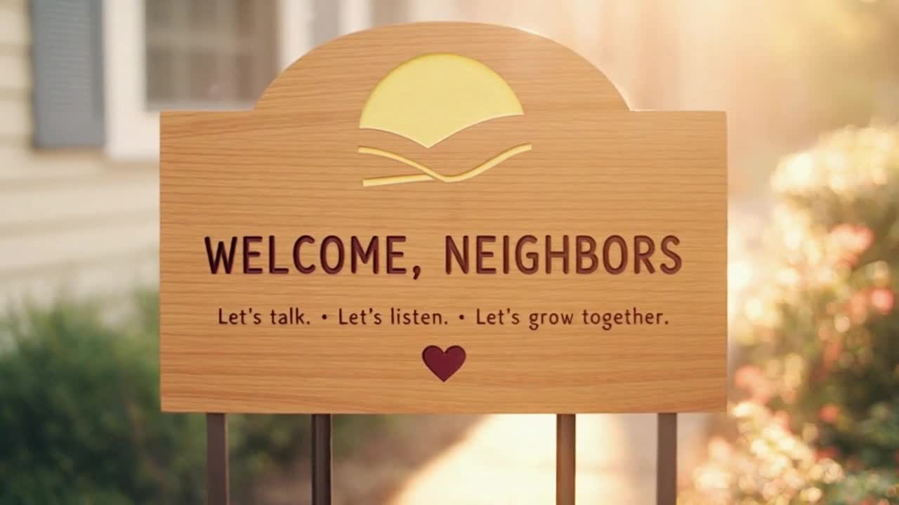 Warm and Welcoming Community Message Encouraging Positive and Respectful Conversations