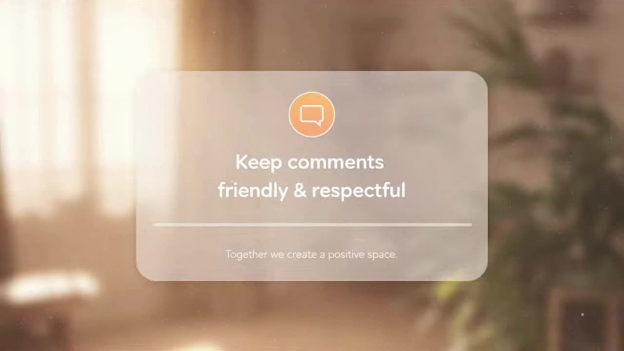 Friendly and Respectful Community Reminder for Positive Comments and Constructive Conversations