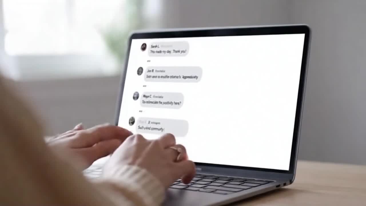 Friendly Community Reminder Encouraging Respectful Feedback and Positive Conversations Online
