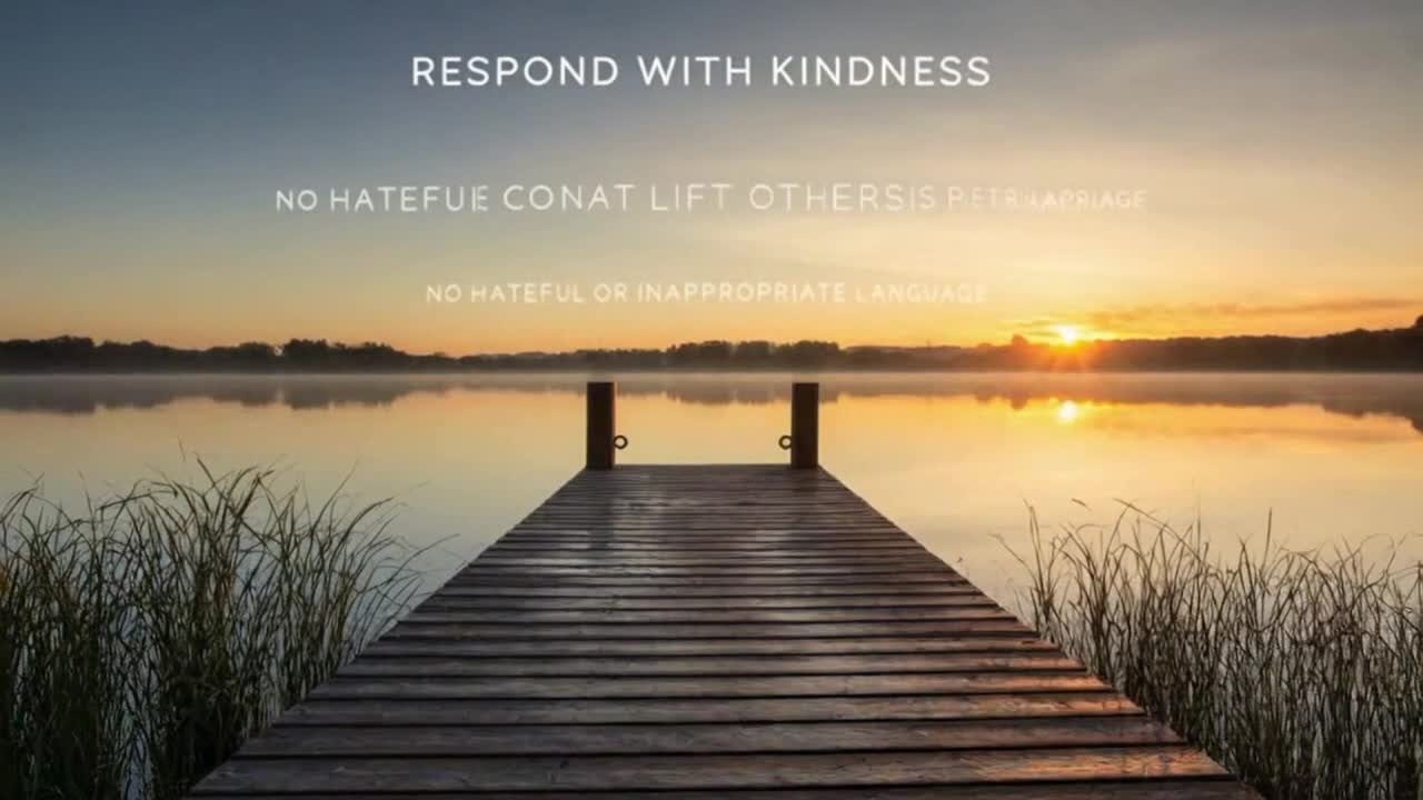 Friendly Community Reminder About Positive Comments and Respectful Conversations Online