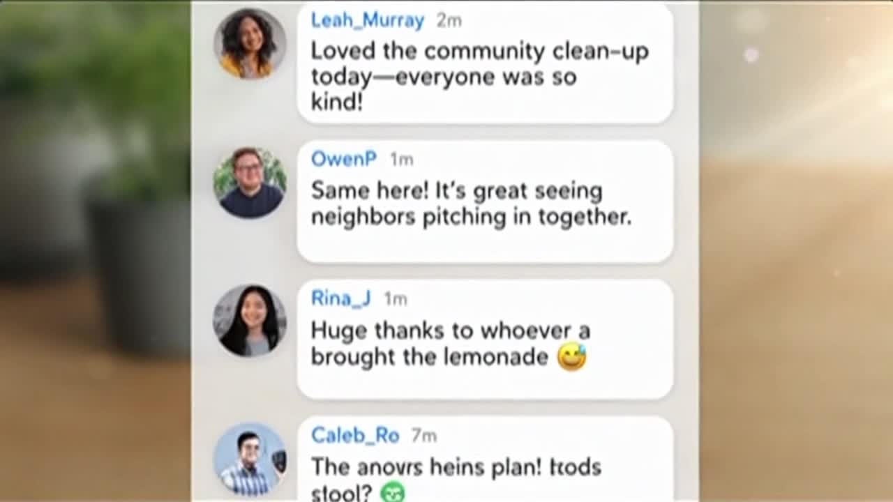 Friendly Community Discussion Reminder Encouraging Positive and Respectful Conversations Online