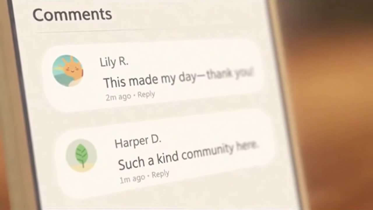 Friendly Community Reminder Encouraging Positive and Respectful Conversations Online