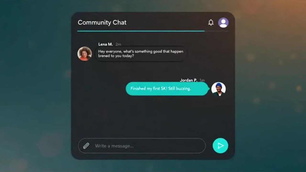 Friendly Community Reminder Encouraging Respectful and Positive Conversations Online