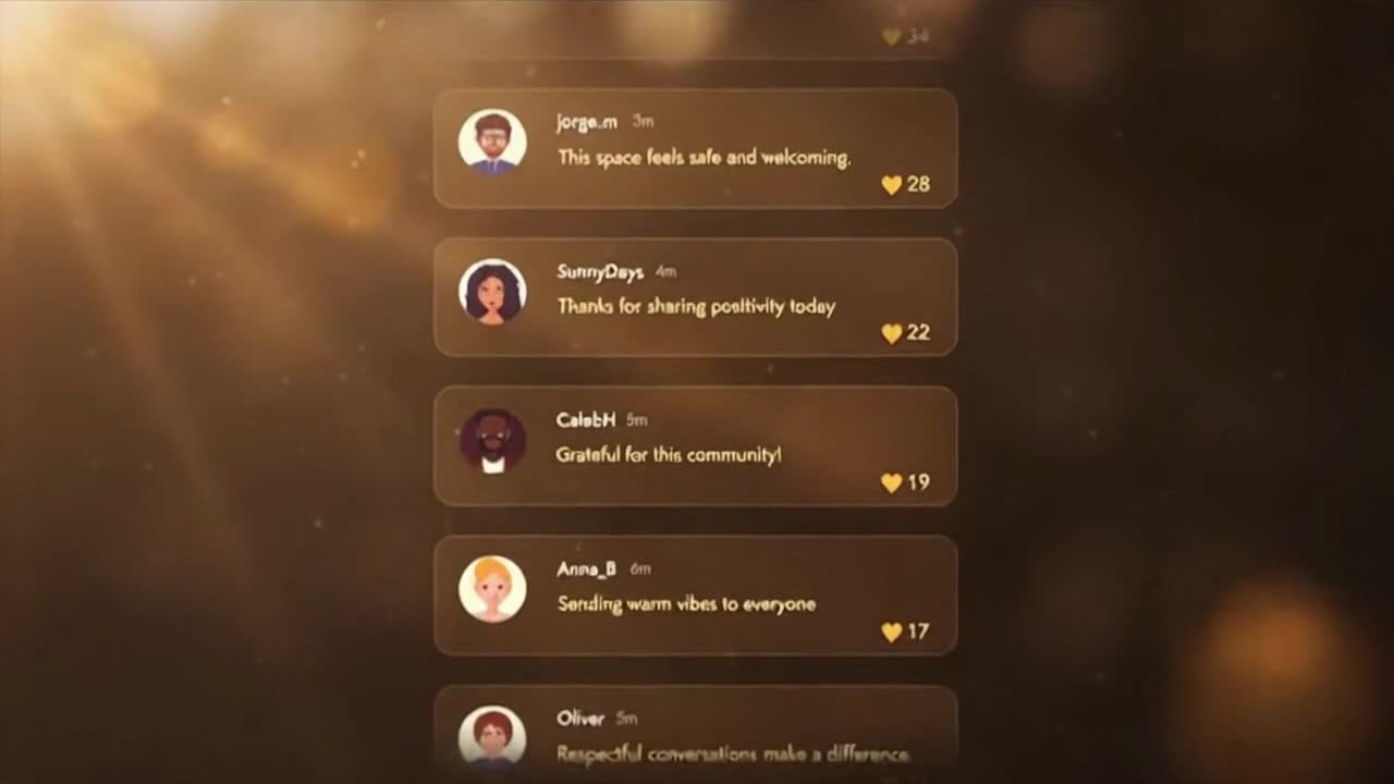 Friendly Community Reminder Encouraging Respectful Family-Safe Conversations Online