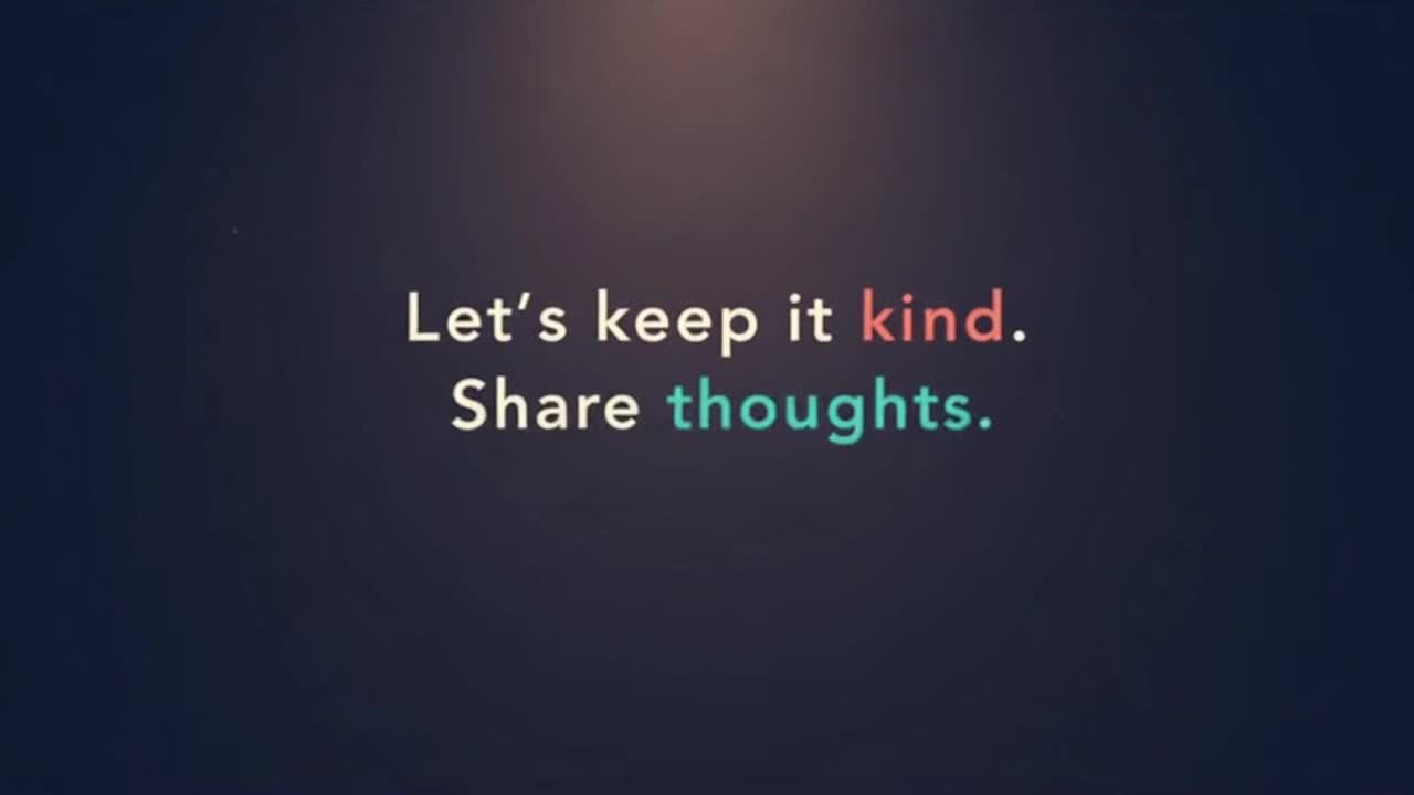 Friendly Community Reminder Encouraging Respectful Positive and Family-Friendly Conversations Online