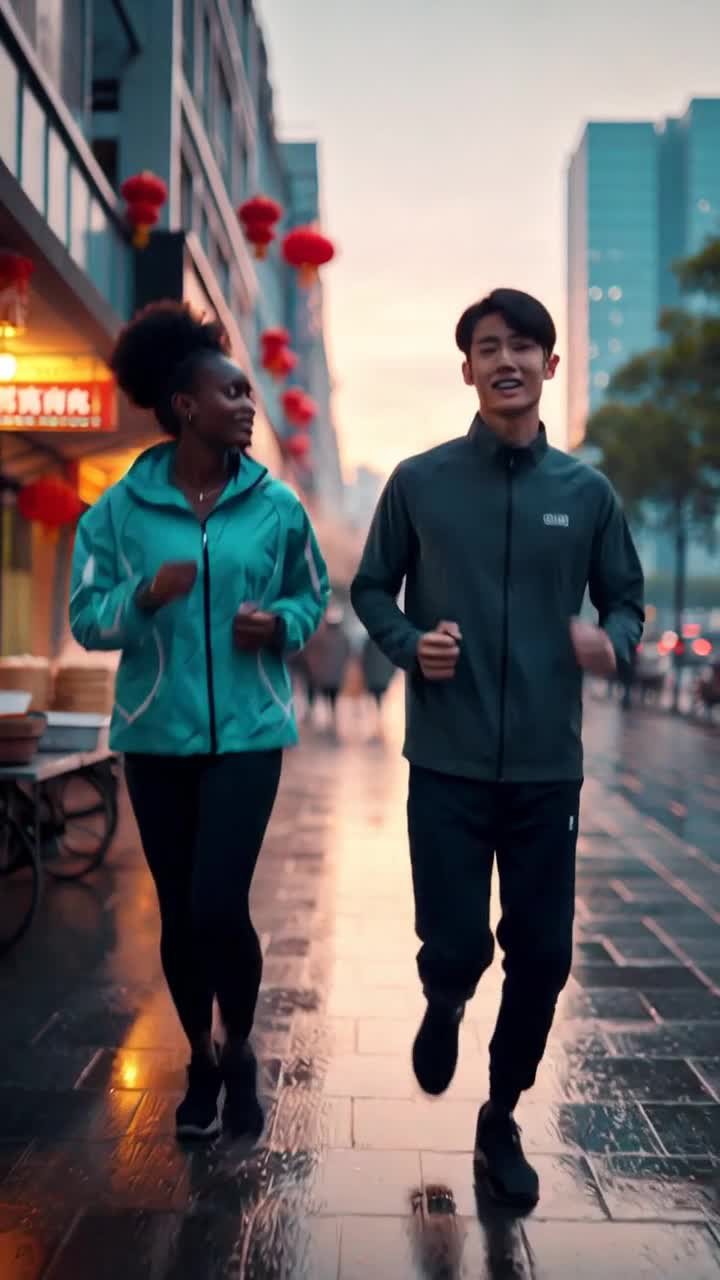 Episode 4: "You fast," she laughs. "I run morning miles," Wei grins back.